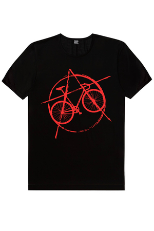 Abisiklet Siyah Kısa Kollu Kadın T-shirt - Thumbnail