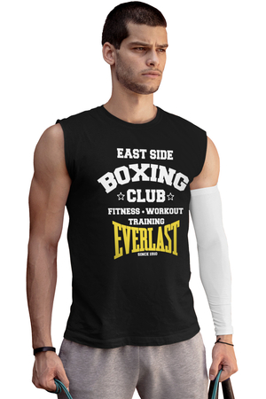 Boks Kulübü Siyah Kolsuz Erkek Atlet T-shirt - Thumbnail