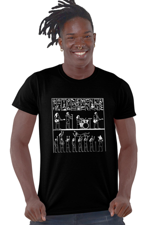 Firavun Rock Siyah Kısa Kollu Erkek T-shirt - Thumbnail