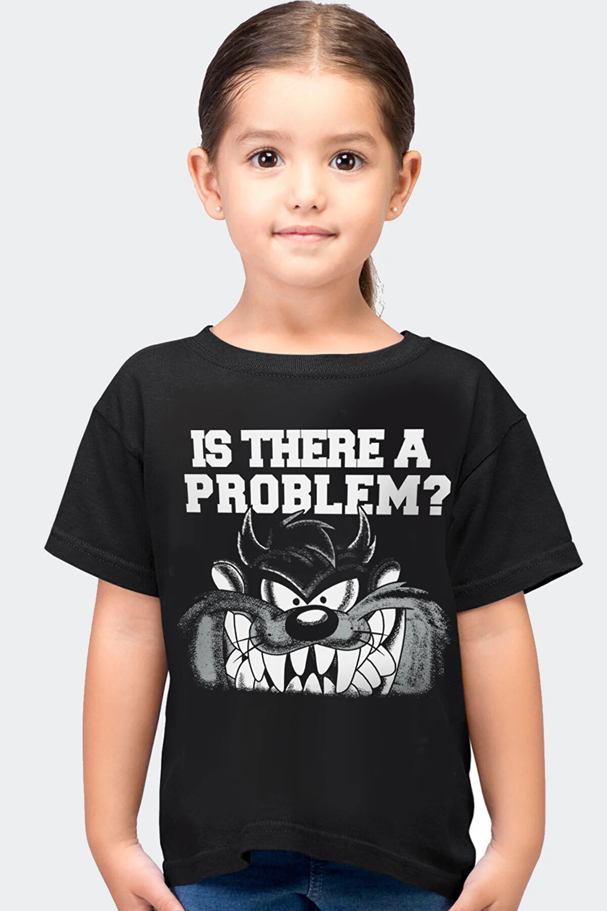 Rock & Roll - Taz Problem Siyah Kısa Kollu Çocuk T-shirt