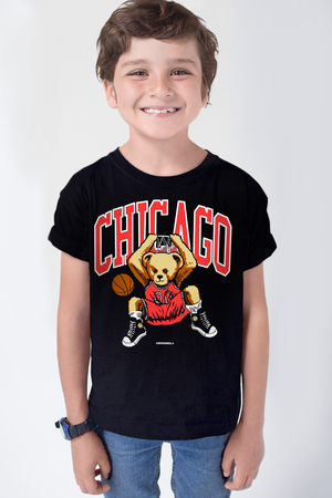 Bandanalı Panda, Chicago Basket Çocuk Tişört 2'li Eko Paket - Thumbnail