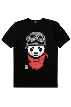 Bandanalı Panda, Satürnde Panda Kadın 2'li Eko Paket T-shirt - Thumbnail