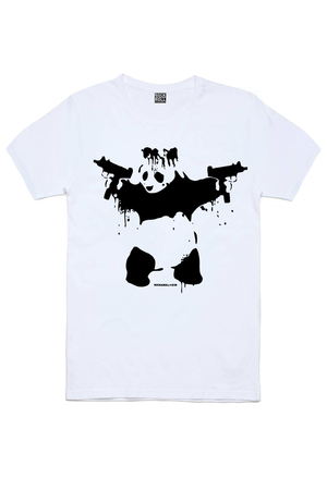 Bandanalı Panda, Satürnde Panda, Uzi Tabancalı Panda Erkek 3'lü Eko Paket T-shirt - Thumbnail