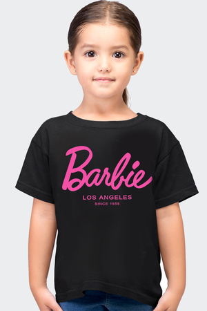 Rock & Roll - Barbie Siyah Kısa Kollu Çocuk T-shirt