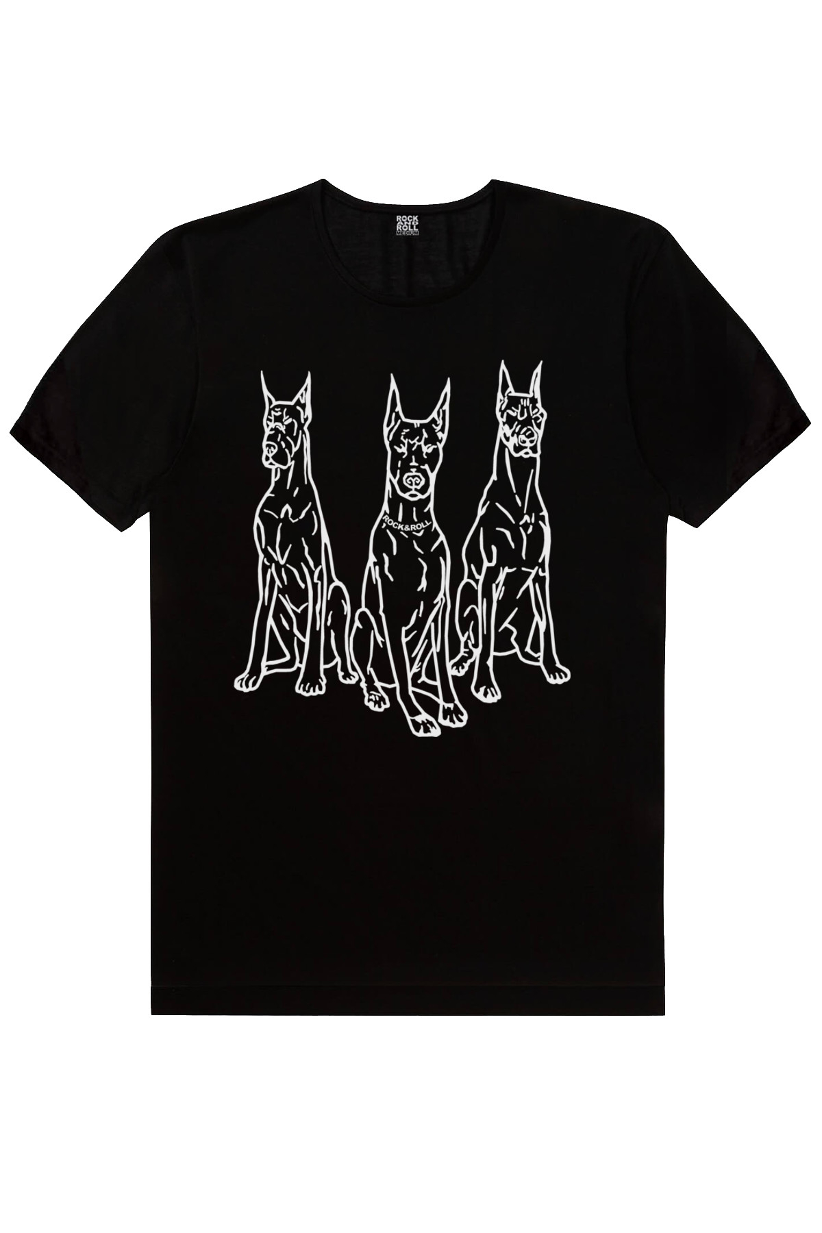 Doberman Trio Siyah Kısa Kollu Erkek T-shirt