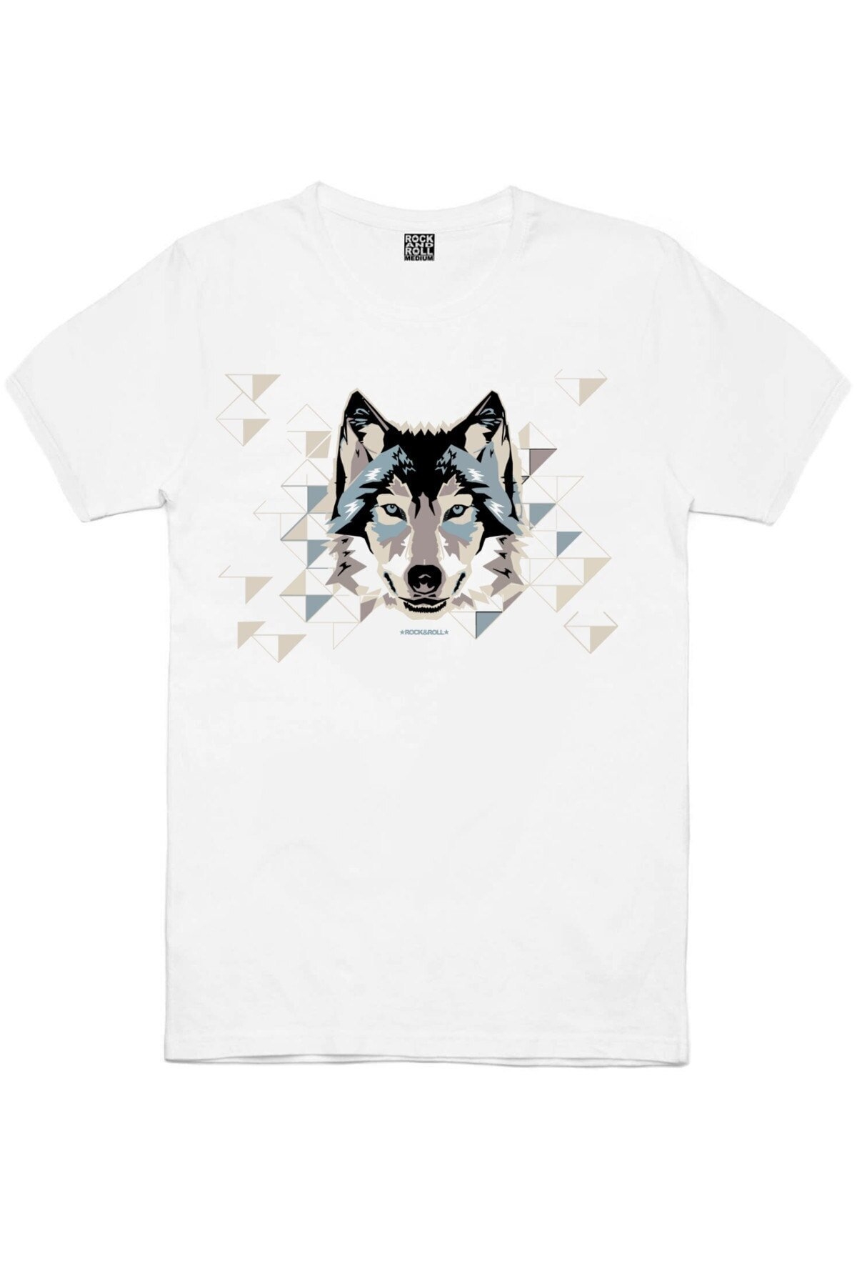 Beyaz Geometrik Kurt, Büyük Ahtapot Erkek 2'li Eko Paket T-shirt