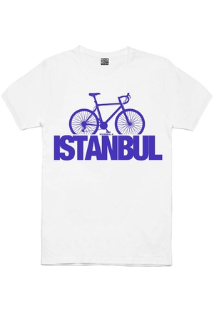 Istanbul Bisiklet Beyaz, Istanbul Harfler Siyah, Tr Ay Yıldız Beyaz Kadın 3'lü Eko Paket T-shirt - Thumbnail