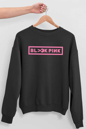 Blackpink Pac Antrasit Bisiklet Yaka Kalın Erkek Sweatshirt - Thumbnail