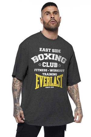 Boks Kulübü Antrasit Oversize Kısa Kollu Erkek T-shirt - Thumbnail