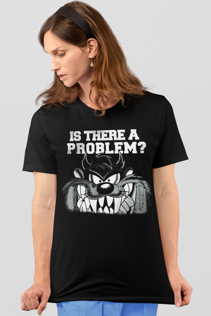 Rock & Roll - Taz Problem Siyah Kısa Kollu Kadın T-shirt