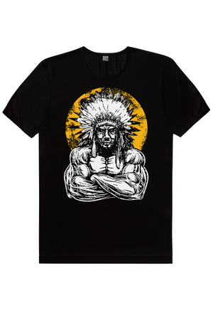 Büyük Şef, Kızılderili Kız Beyaz, Göklerin Kartalı Erkek 3'lü Eko Paket T-shirt - Thumbnail