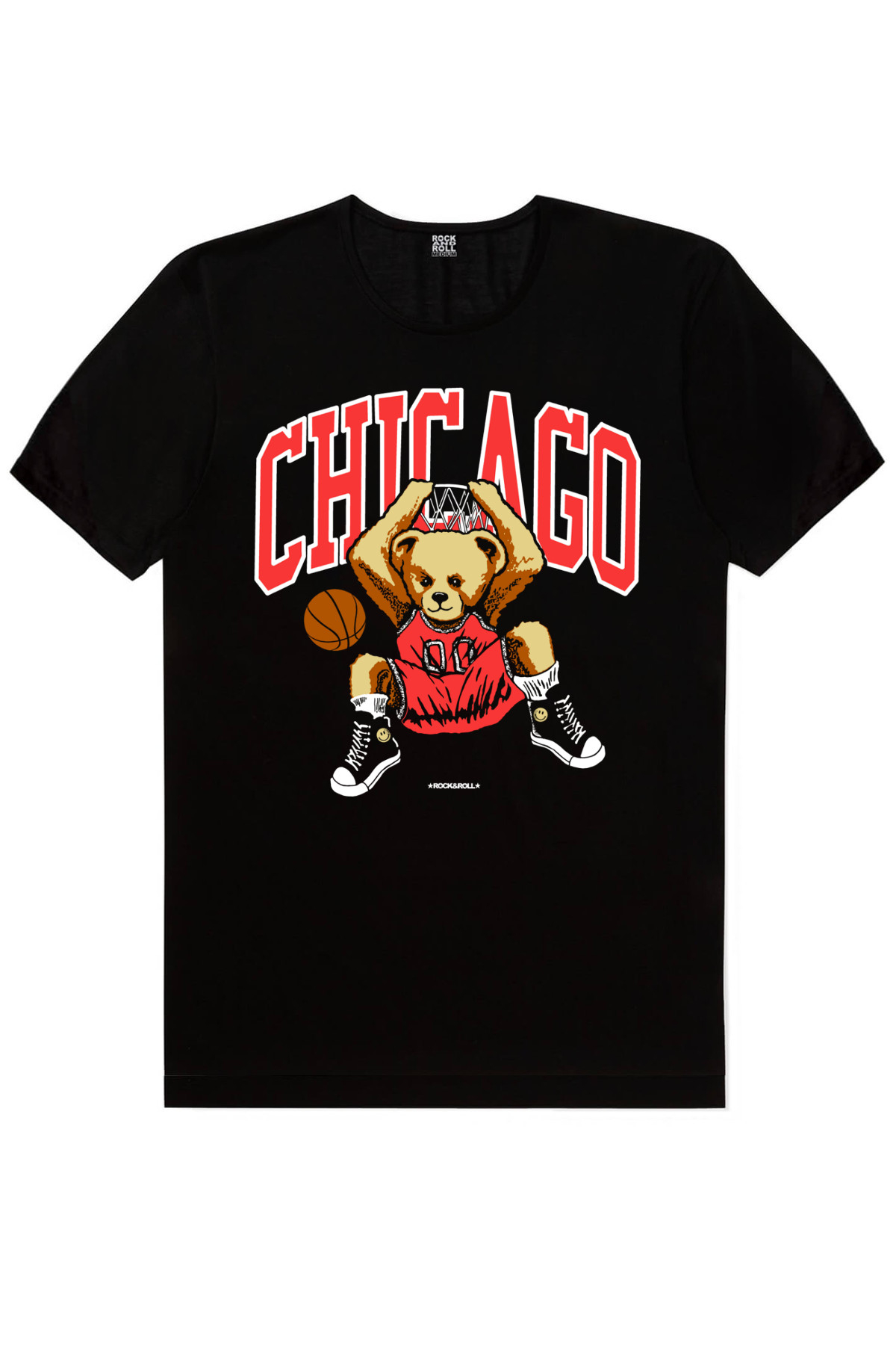 Chicago Baket, Yakışıklı Basketçi, Pro Smaç Erkek 3'lü Eko Paket T-shirt