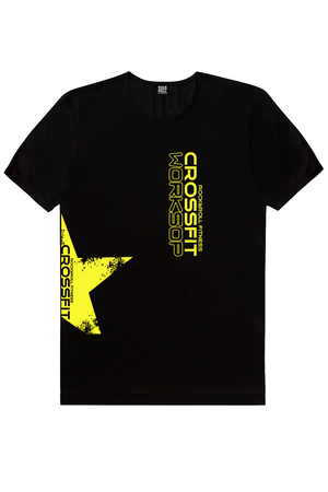 Crossfit Yıldız Siyah Kısa Kollu Erkek T-shirt - Thumbnail