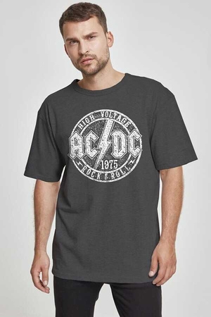 Dairede ACDC Antrasit Oversize Kısa Kollu Erkek T-shirt - Thumbnail