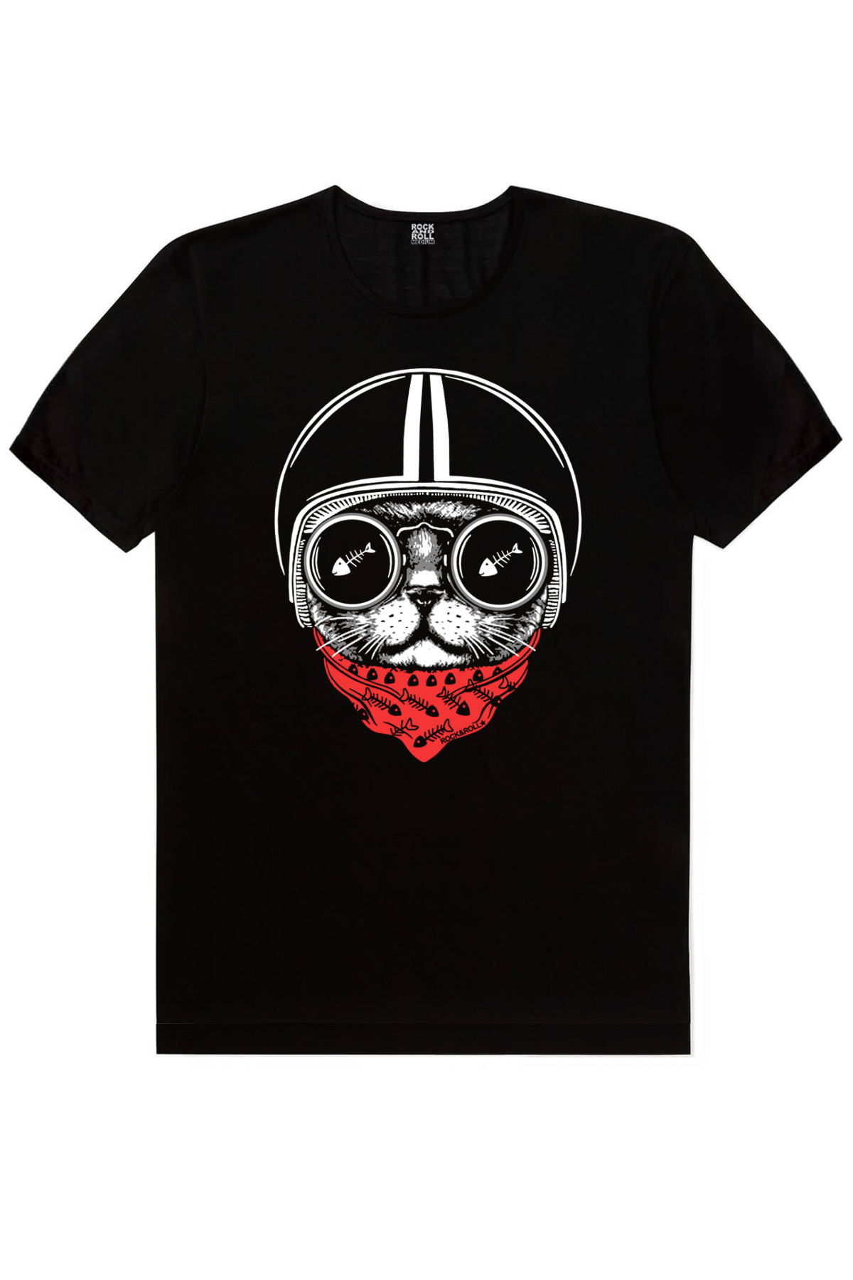 Dairede Kedi Kafası, Kasklı Kedi Kadın 2'li Eko Paket T-shirt