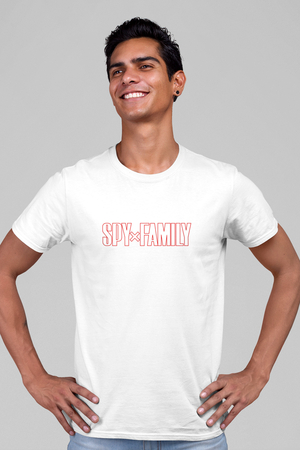 Gizemli Casus Ön ve Arka Baskılı Beyaz Kısa Kollu Erkek T-shirt - Thumbnail