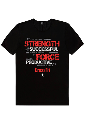 Güç Kuvvet Crossfit Siyah Kısa Kollu Erkek T-shirt - Thumbnail