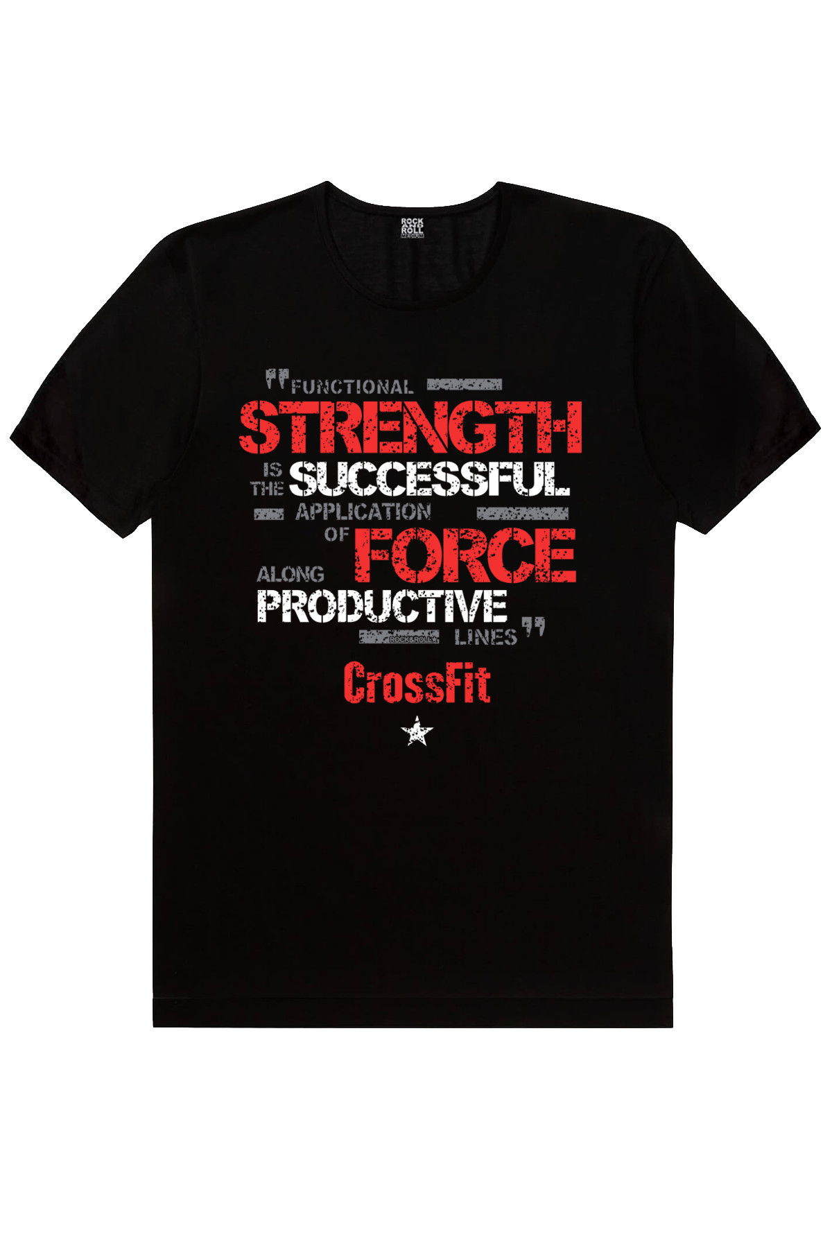 Güç Kuvvet Crossfit Siyah Kısa Kollu Erkek T-shirt