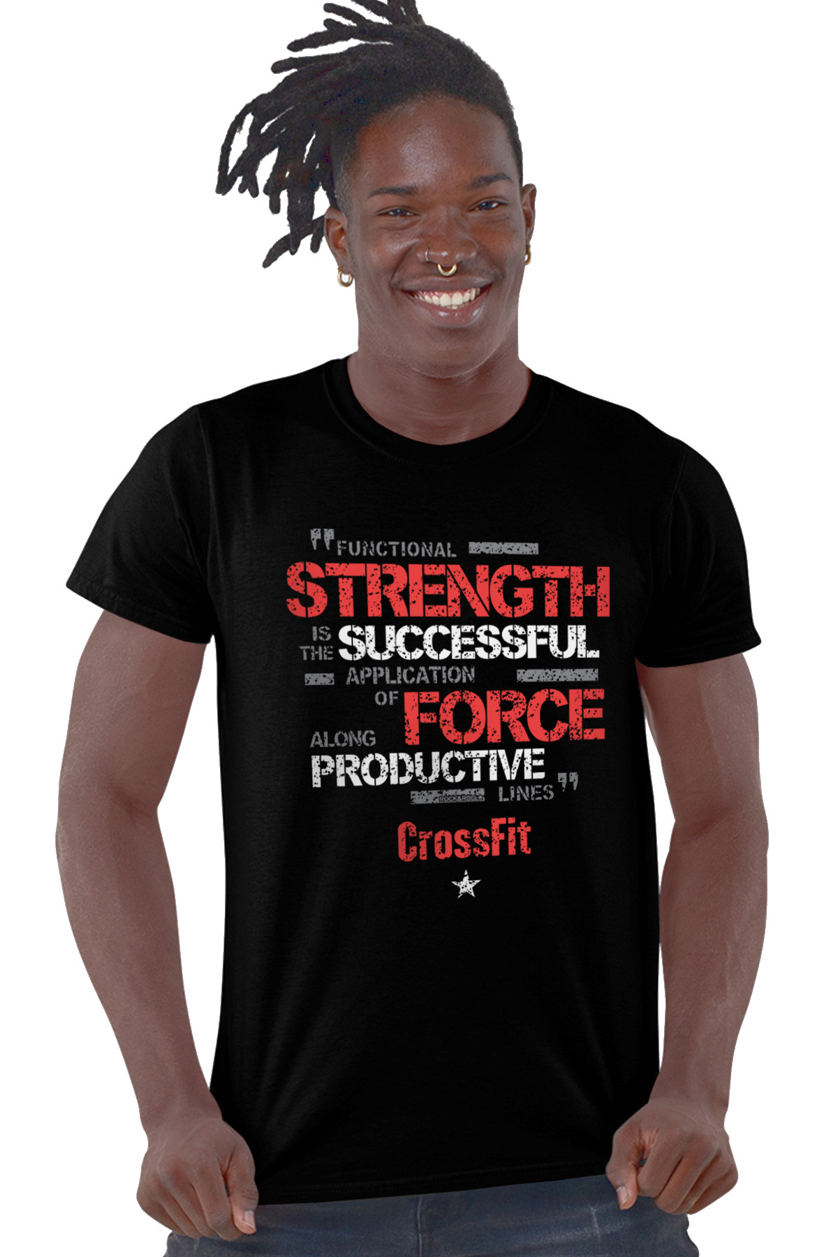 Güç Kuvvet Crossfit Siyah Kısa Kollu Erkek T-shirt
