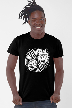 Rock & Roll - Dönen Kafalar Siyah Kısa Kollu Erkek T-shirt