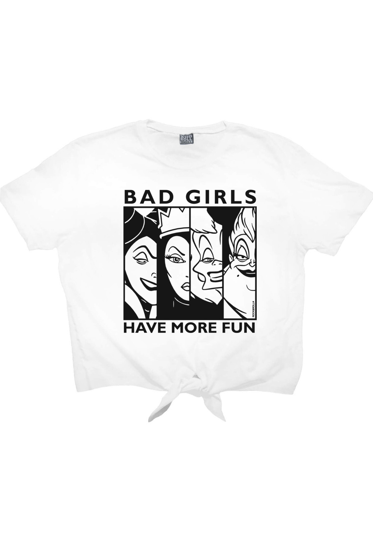 Eğlenceli Kadınlar Beyaz Kısa, Kesik Bağlı Crop Top Kadın T-shirt