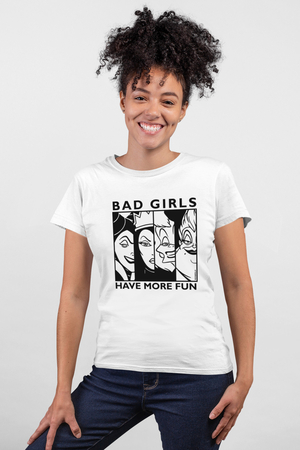 Eğlenceli Kadınlar Beyaz Kısa Kollu Kadın T-shirt - Thumbnail