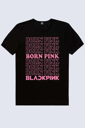 Pembe Doğan Blackpink Siyah Kısa Kollu Kadın T-shirt - Thumbnail