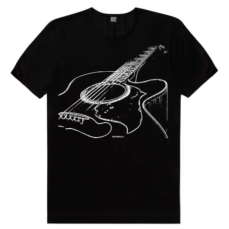 Rock & Roll - Gitarımın Telleri Siyah Kısa Kollu Erkek T-shirt