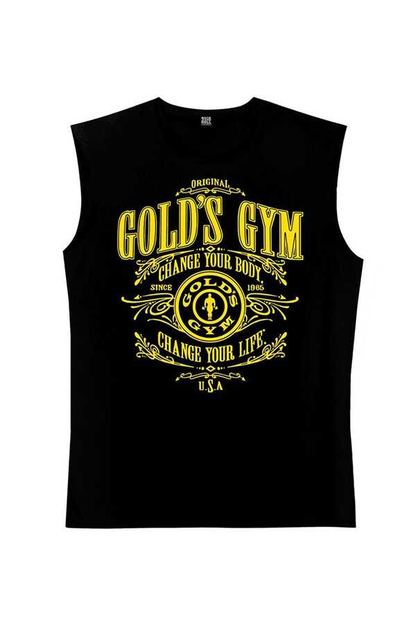 Golds Gym Kesik Kol Siyah ErkekT-shirt