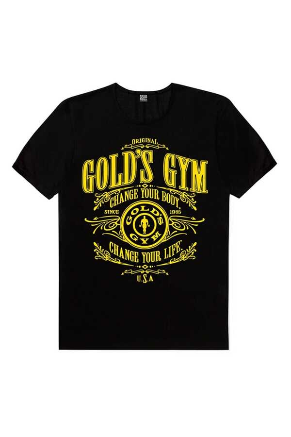 Golds Gym Kısa Kollu Siyah Erkek Tişört