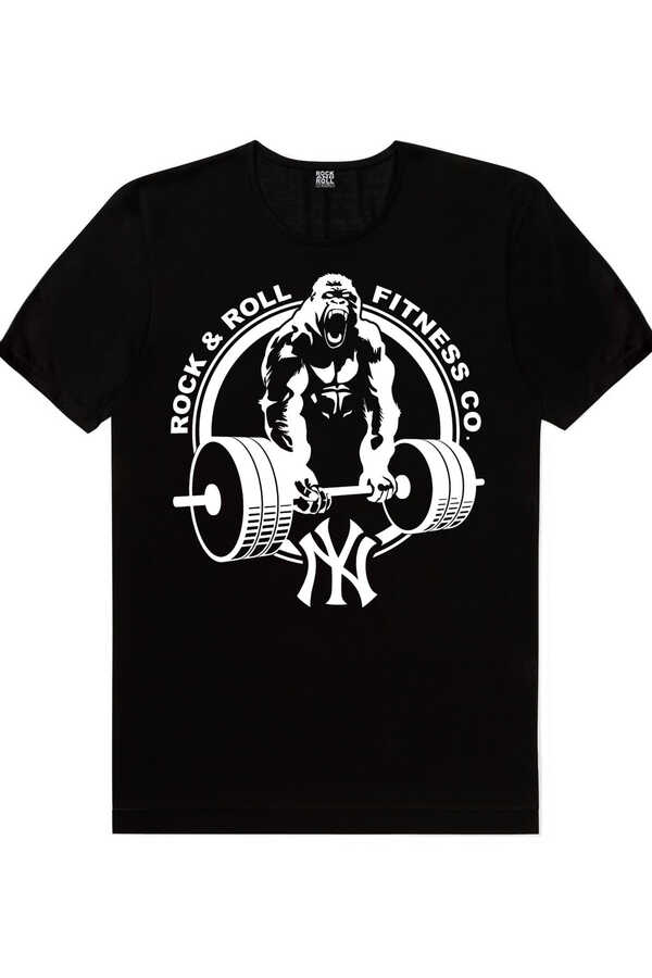 Gorilla Gym Kısa Kollu Siyah Tişört