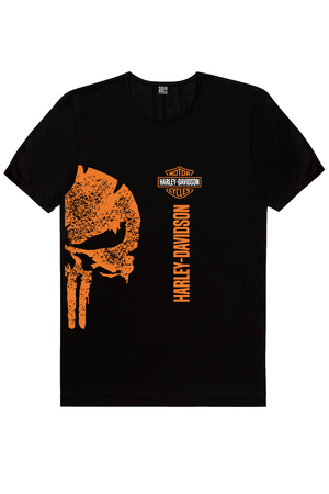 Harley Ceza Siyah Kısa Kollu Erkek T-shirt - Thumbnail