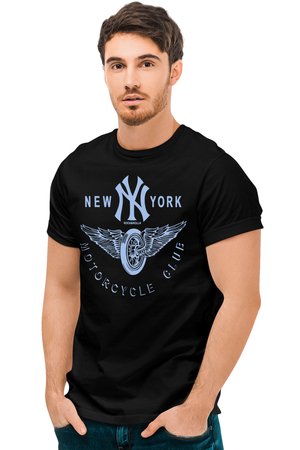 Rock & Roll - NY Moto Club Siyah Kısa Kollu T-shirt