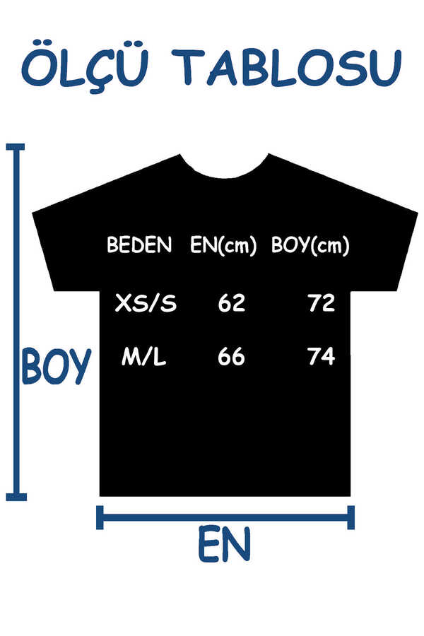 Japon Basçı Siyah Oversize Kısa Kollu Erkek T-shirt