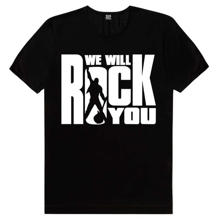 Rock & Roll - Just Rock You Kısa Kollu Siyah Erkek T-shirt