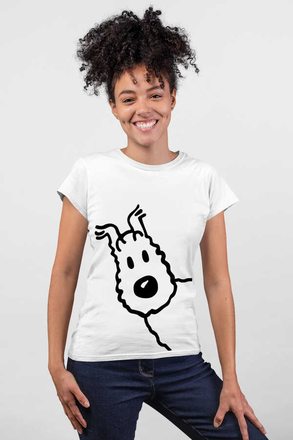 Snowy Beyaz Kısa Kollu Kadın T-shirt