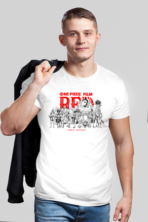 Red Film Beyaz Kısa Kollu Erkek T-shirt - Thumbnail