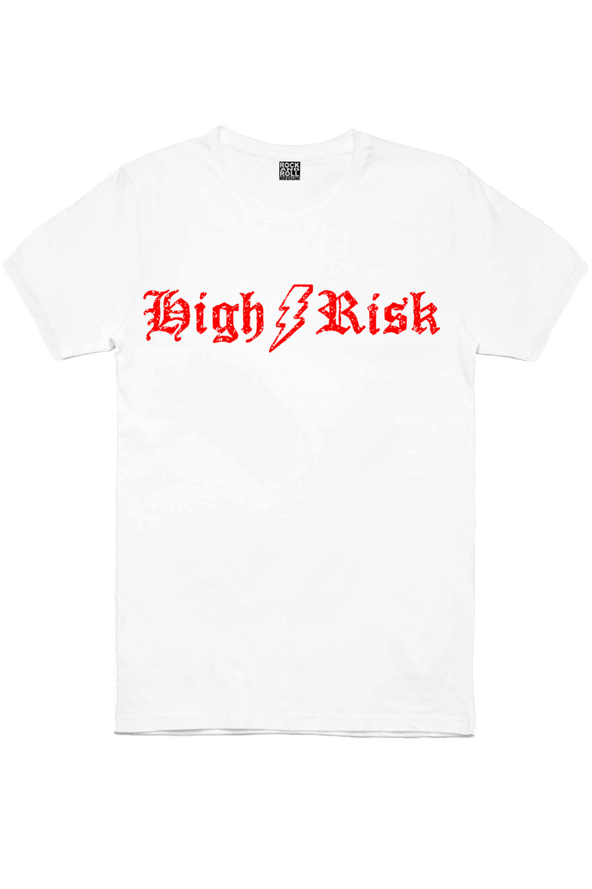 Yüksek Risk Beyaz Kısa Kollu Erkek T-shirt