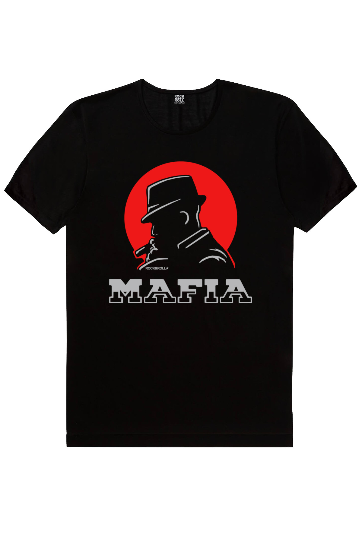 Mafya Silüet Siyah Kısa Kollu Erkek T-shirt