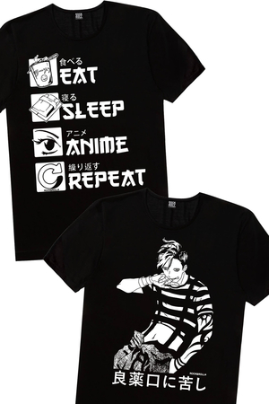  - Manga Boy, Hep Anime Kadın 2'li Eko Paket T-shirt