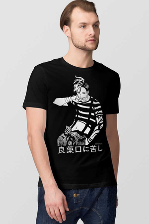 Rock & Roll - Manga Boy Kısa Kollu Siyah T-shirt