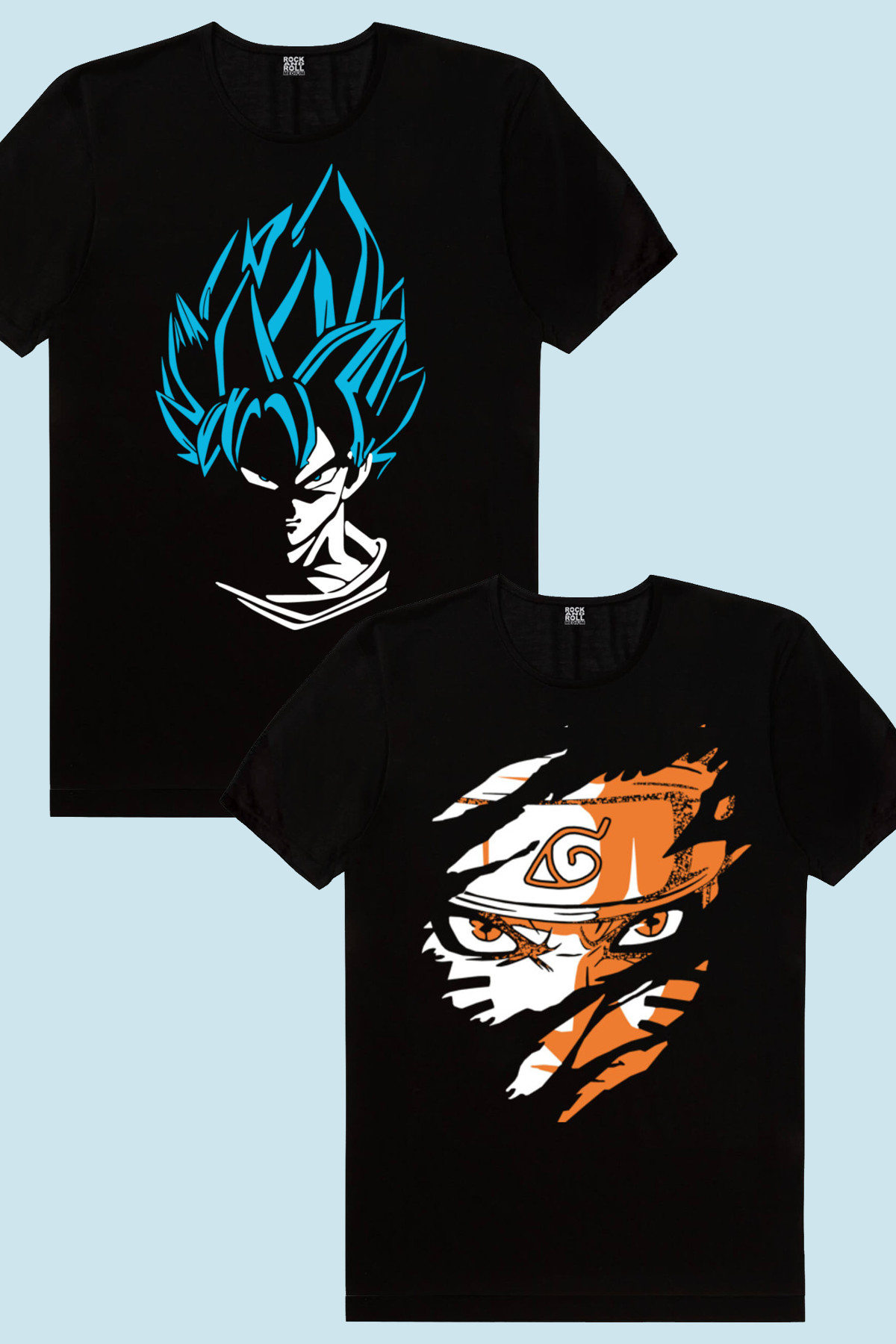 Mavi Saçlı Kahraman, Sert Naruto Çocuk Tişört 2'li Eko Paket