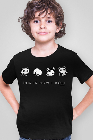 Meraklı, Panda Taklası Çocuk Tişört 2'li Eko Paket - Thumbnail