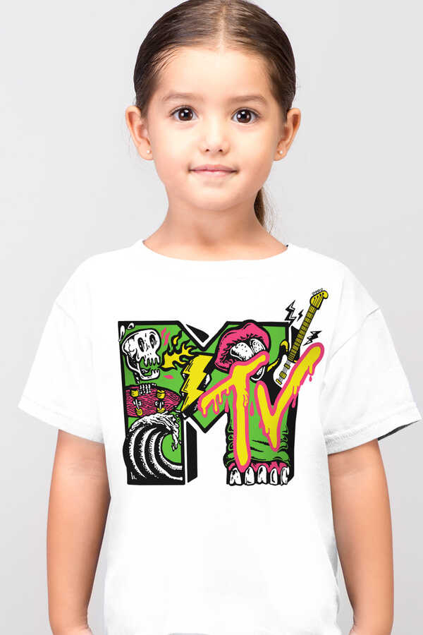 Meteve Beyaz Kısa Kollu Çocuk T-shirt