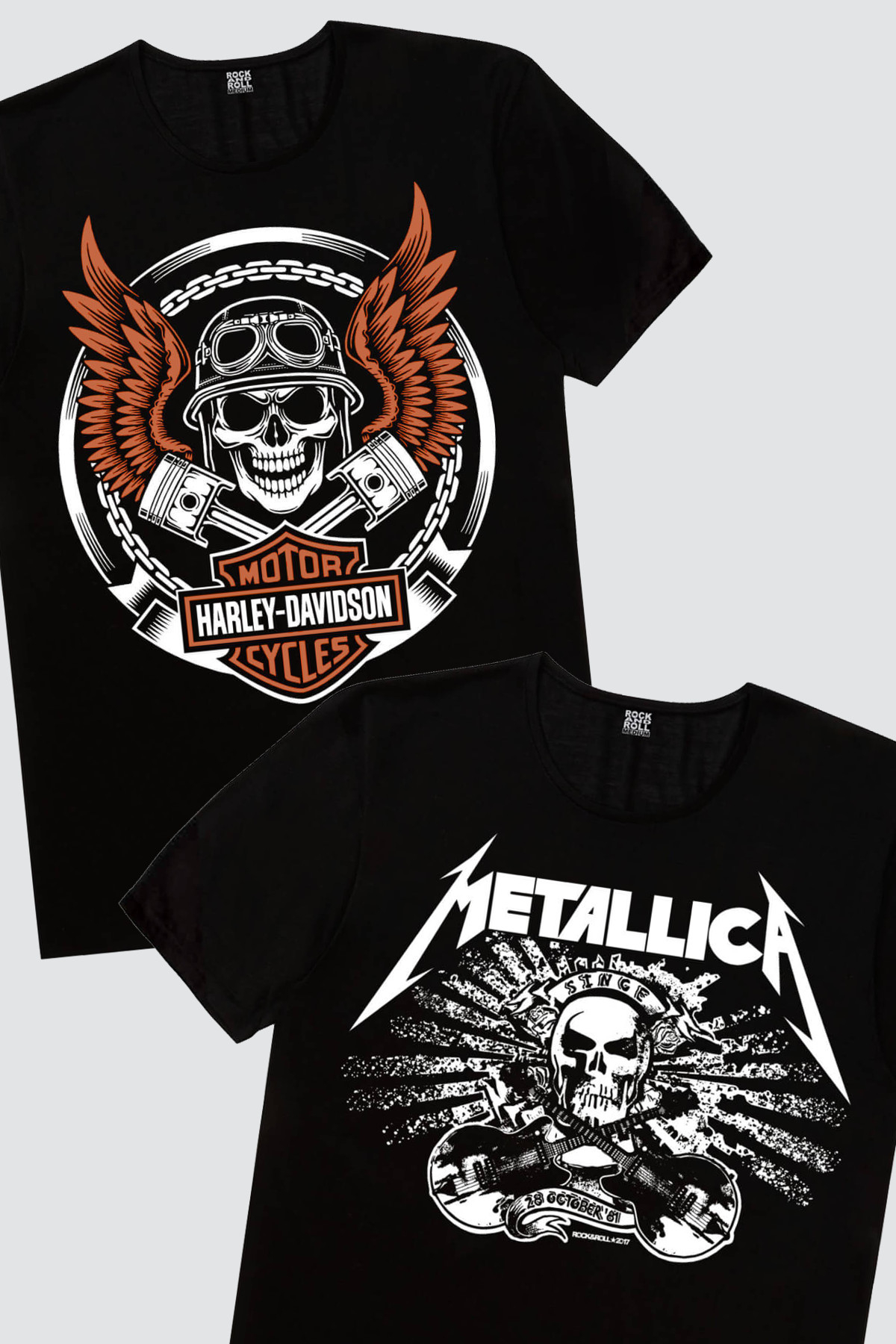 Motorcu Kurukafa, Metallica Kurukafa Kadın 2'li Eko Paket T-shirt