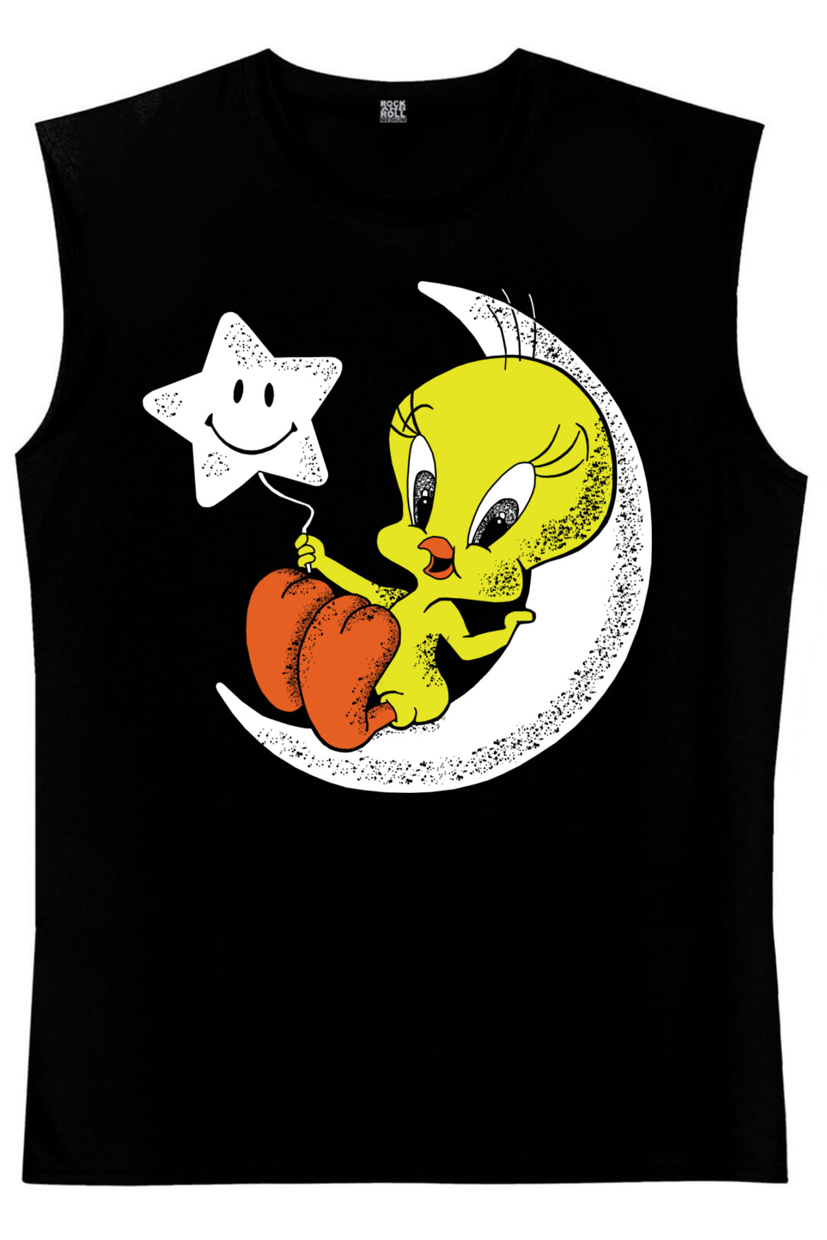 Ay Yıldız Siyah Kesik Kol | Kolsuz Erkek Çocuk T-shirt