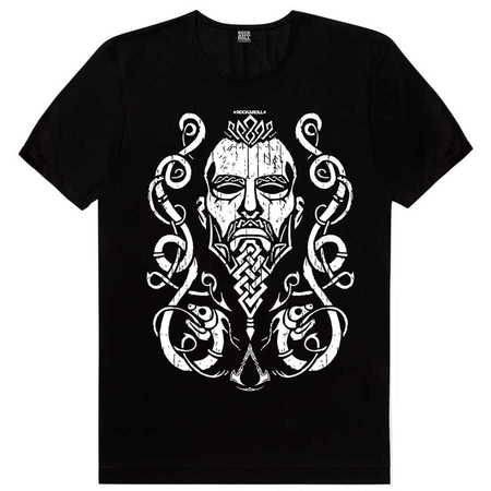 Rock & Roll - Nordik Baba Siyah Kısa Kollu Erkek T-shirt