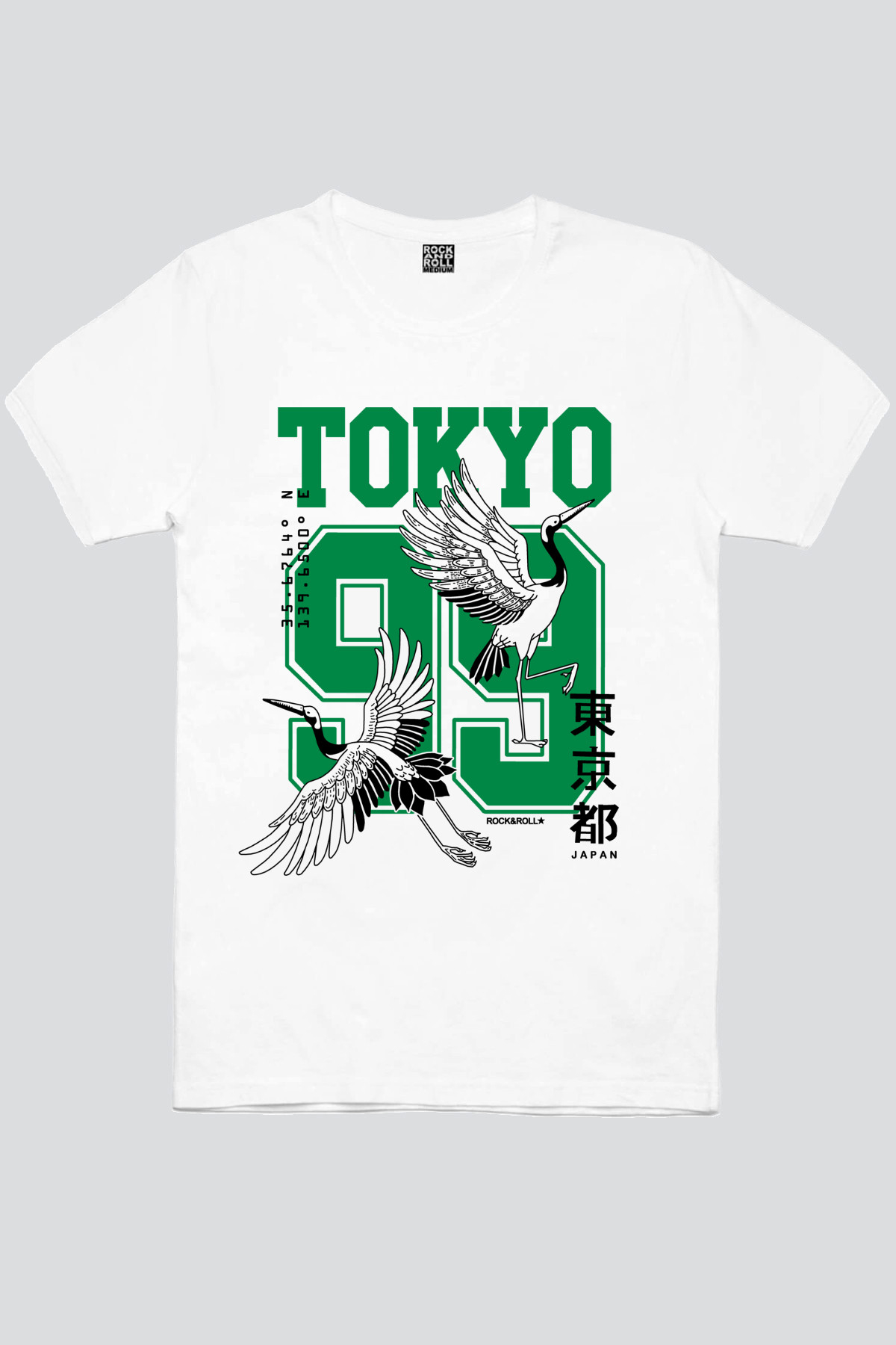 Tokyo 99 Beyaz Kısa Kollu Erkek T-shirt