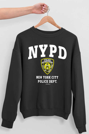 NYPD Antrasit Bisiklet Yaka Kalın Erkek Sweatshirt - Thumbnail