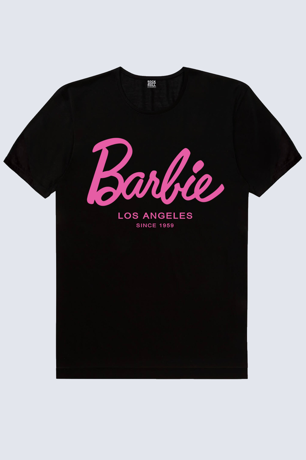 Barbie Siyah Kısa Kollu Kadın T-shirt